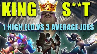 1 High Elo Player vs 3 Average Players | League of Legends 1v3 Challenge | SamSam