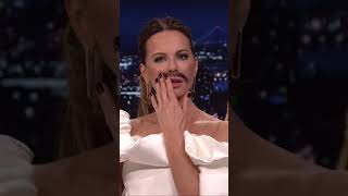 KateBeckinsale shows Jimmy how good she looks in a beard.#shorts