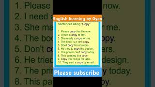 Learn English sentences using the word Copy #englishshorts #english #shortsfeed #learn #sentence