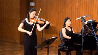 Giustina Chu played Mozart - Violin Sonata No. 21 in E minor K. 304 - 1st movement