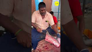 KASIMEDU MINNAL RAJA TREVALLY FISH CUTTING VIDEO #minnalraja #bigfishcutting #youtube #shorts