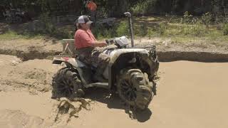 Honda 500 vs Sportsman Highlifter 1000 and Outlander XMR 1000 in the mud!!!