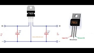 How to convert 12v to 5v using 7805ic