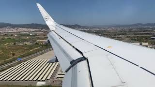 4K | Lufthansa A320 CFM Sharklets Landing Barcelona| BCN