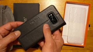 Shieldon Leather Wallet Case for Galaxy S8