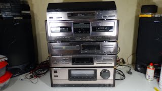 SISTEMA DE AUDIO GRUNDIG  LINEA 5000 AMP SIA, DECK SDC, SINT DTC, CD CDP, BANDEJA TURN ACS ARG 1989