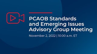 11/2/22 Standards and Emerging Issues Advisory Group Meeting Afternoon Session