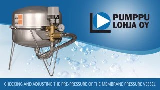 Venting and maintenance of Pumppulohja membrane pressure vessel Venting of MPV vessel