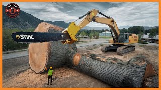 Extreme Dangerous Fastest Big Chainsaw Cutting Tree Machines | Incredible Powerful Forestry Machines