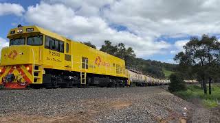 IMG 9150 P2509 1829 loaded caustic train to Worsley Alumina Refinery Olive Hill 24/9/23 Phil Melling