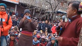 powerful speech Apex body addressing public gathering at Khaltse( Sham Region)