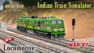 Indian Train Simulator New Update | New Locomotive with Real Horn | WAP-P7 New Locomotive