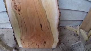 Figured/Burl Cherry slab video