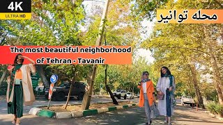 Streets of Tehran 4K - the most beautiful neighborhood of Tehran - Tavanir neighborhood