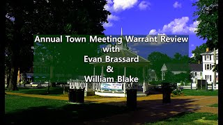 Annual Town Meeting Warrant Review Spring 2024