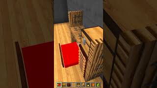 Minecraft Spruce Bed Design Idea🛏  (Deadpool And Wolverine) #shorts