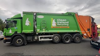 Clean Ireland Recycling 2018 Scania P410 8x4 with a Olympus Twin Pack body with Terberg TA-DE