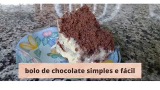 BOLO DE CHOCOLATE SIMPLES E FÁCIL PARA COLOCAR O RECHEIO OU CALDA QUE PREFERIR.