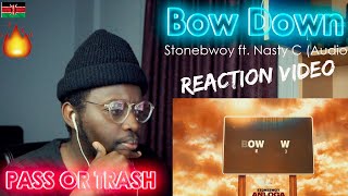 Stonebwoy - Bow Down ft. Nasty C (Audio) THAT KENYAN REACTION VIDEO.