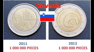 2 euro coins slovenia 2011 / 2013 # commemorative coins