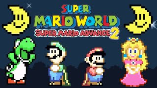 SUPER MARIO WORLD: SUPER MARIO ADVANCE 2 - Full Game (100%, All Dragon Coins) (As Mario & Luigi)