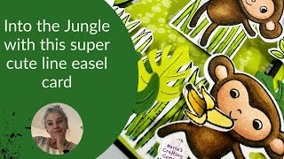 Into the jungle with this super cute line easel card