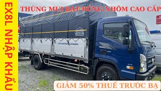 CHI TIẾT HYUNDAI 7 TẤN NHẬP KHẨU THÙNG MUI BẠT BỬNG NHÔM | EX8 THÙNG NHÔM 5M7 | MẪU MỚI NHẤT 2023