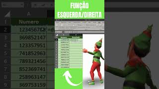 Como usar as funções Esquerda e Direita no Excel #excel #shorts