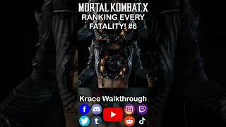 Ranking Every Fatality 6 -Mortal Kombat X #gaming #shorts #masterpiece #fyp