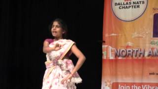 Sriya dance at NATS Balala Sambaraaluon Nov 15th 2015 at St Mary's. Dallas, TX