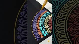 Multicolored Mandala Art | Process Video | Satisfying art | She Draws #shorts