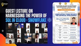 GUEST🙏LECTURE 👨‍🏫 | G H RAISONI 👩‍🎓👨‍🎓COLLEGE | LIVE 🎥 SESSIONS 📚 | DATA💽ANALYTICS📊 | SNOWFLAKE ❄️ |