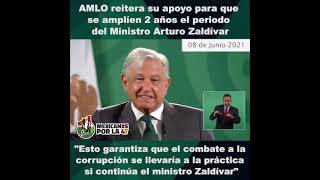 Amlo sobre la ampliación de 2 años al ministro Arturo Zaldivar