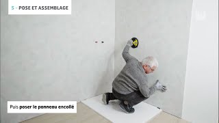 Pose de panneaux muraux de salle de bain – Nuance – POLYREY - FR