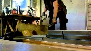 Circular saw  Panasonic EY 4542 LR2M, 14,4v, 3,3 Ah. Режем металлопрофиль.