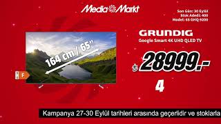 Yıldızlı Teknoloji Günlerinin MediaMarkt’la Tam Zamanı| Grundig Google Smart UHD QLED TV 28.999TL!