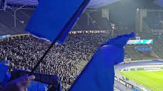 "Nur nach Hause" ,vor dem Spiel  Hertha gegen  Karlsruhe,heute alles anders