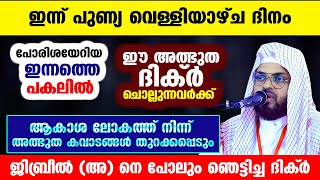 ഇന്ന് പുണ്യ വെള്ളിയാഴ്ച ദിനം.. ഇന്ന് പകൽ ഈ ഒരു ദിക്ർ ചൊല്ലിയാൽ ആകാശലോകത്ത് നിന്ന് സഹായം Friday Dhikr