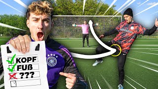 MIT JEDEM KÖRPERTEIL EIN TOR SCHIEßEN! LUCAS vs LARS FUßBALL CHALLENGE