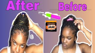 HOW TO REFRESH BOX BRAIDS!! EDES AND HAIRLINE!!