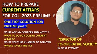 CURRENT AFFAIRS STRATEGY FOR ODISHA CGL