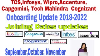 TCS,Infosys, Wipro, Cognizant, Tech Mahindra,Capgemini&Accenture|All joining Update|Onboarding Dates