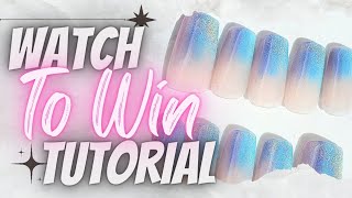 Giveaway Video! Holo Ombre French Tips Tutorial. Don't miss your chance to be the next winner.