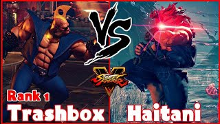 SFV AE🔥Trashbox(RANKED #1 BIRDIE) VS Haitani(AKUMA)🔥