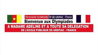 Bienvenue aux Olympiades a Mme Adeline de EP de grepiac en France