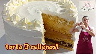 TORTA 3 rellenos, combinación de sabores!