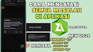 Cara mengatasi zarchiver akses di tolak, zarchiver folder ini memiliki batasan akses ke android