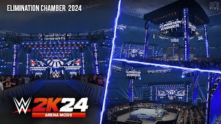 WWE 2K24 Mods : ELIMINATION CHAMBER 2024 from OPTUS Stadium  - ARENA MODS