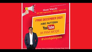 FMGE December 2021 PSM MCQ Pattern Discussion with Dr Vivek Jain #fmge #neetpg #vivekjainpsm