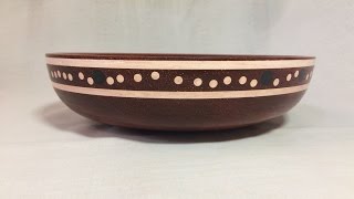 Wood turning - Guide on inlay Milliput epoxy bowl and review of Padauk wood.